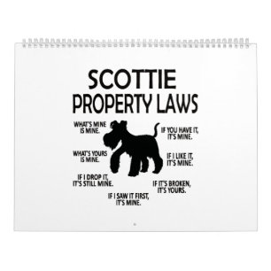 Calendário Scottie Lover Scottish Terrier Owner Scottie Mãe
