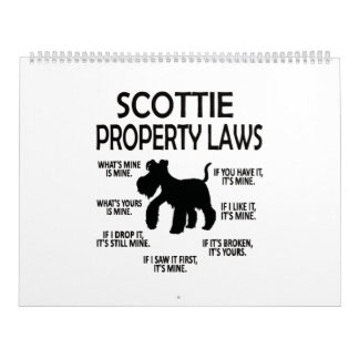 Calendário Scottie Lover Scottish Terrier Owner Scottie Mãe