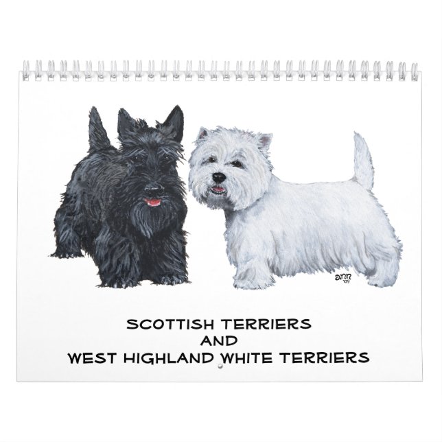 Calendário Scotties e Westies CALENDAR (Capa)