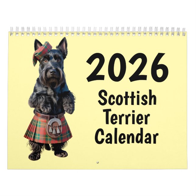 Calendário Scottish Terrier Calendar (Capa)