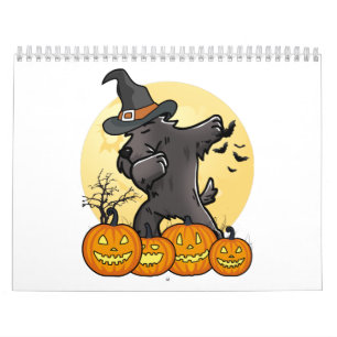 Calendário Scottish Terrier Dabbing Halloween