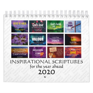 Calendário SCRIPTURES INSPIRATIVOS PARA O ANO Adiante DE 2020