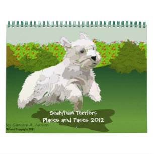 Calendário Sealyham Terriers Places e Faces 2012