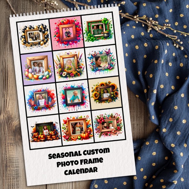 Calendário Seasonal Custom Photo Frame Calendar (Criador carregado)