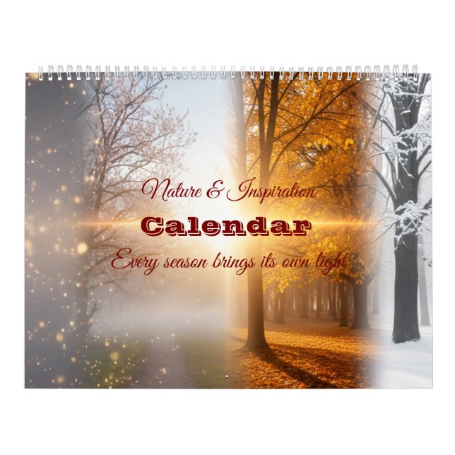 Calendário Seasons of Light – Nature & Inspiration 2025 Wall  (Capa)
