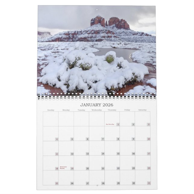 Calendário Sedona, arizona (Jan 2026)