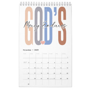 Calendário Seja a luz, inspire, mova, ajude, ame, esperança