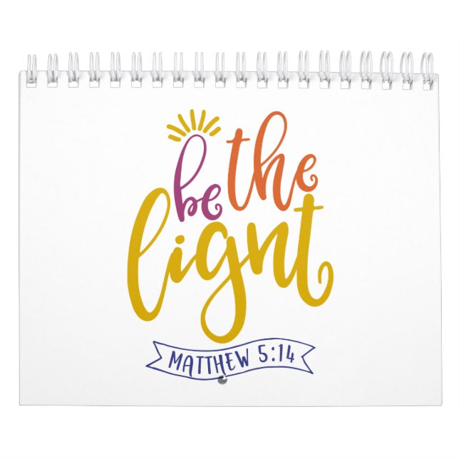 Calendário Seja A Luz No Mundo (Capa)