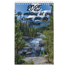 Calendário Seja ambicioso deixe seus sonhos fluírem como Stre