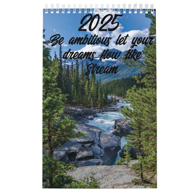 Calendário Seja ambicioso deixe seus sonhos fluírem como Stre (Capa)