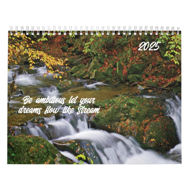 Calendário Seja ambicioso deixe seus sonhos fluírem como Stre (Capa)