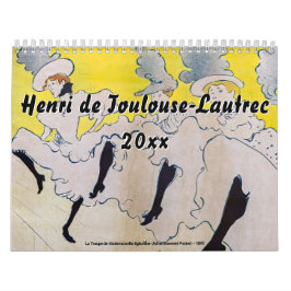 Calendário Seleção das obras-primas Henri de Toulouse-Lautrec