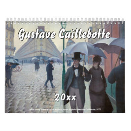 Calendário Seleção de obras-primas de Caillebotte Gustave