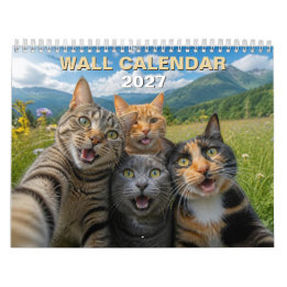 Calendário Selfies de Gatos Divertidos e Momentos Fofos de Fe