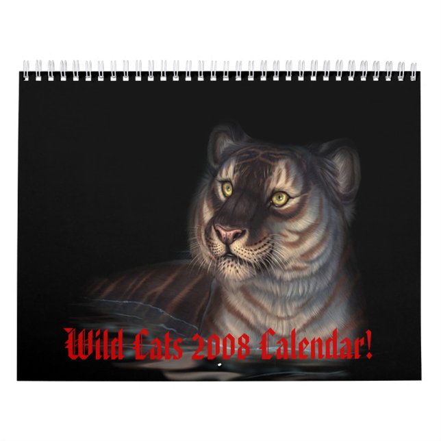 Calendário selvagem dos gatos 2008! (Capa)