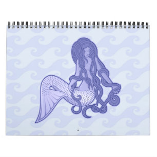 Calendário Sentado - Sereia Azul