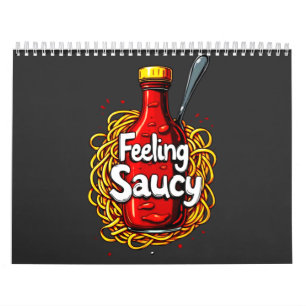 Calendário Sentimento de Saucy - Impressão de Ketchup de Toma