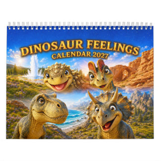 Calendário Sentimentos de Dinossauro 2027: Dino Fofinho e Col