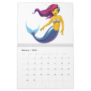 Calendário Sereia - Emoji