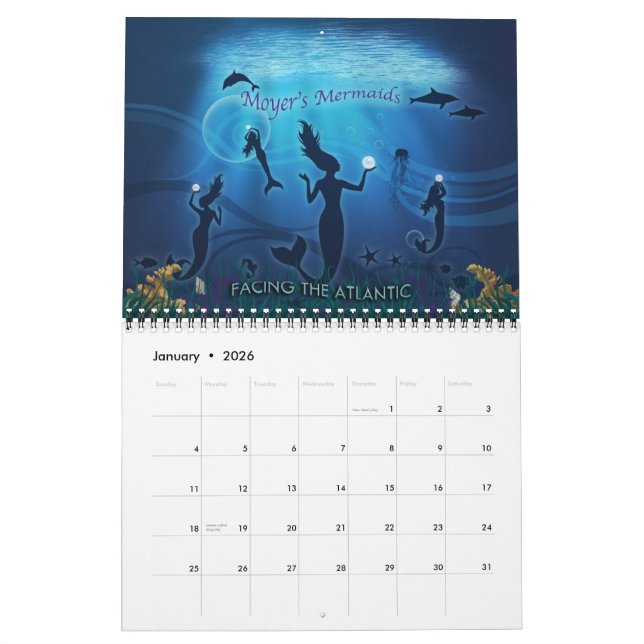 Calendário Sereias da Moyer Calender 2012 (Jan 2026)
