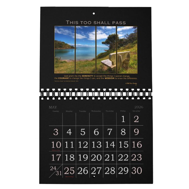 Calendário Serenidade Oração Deus Conceda Recuperação de Slog (Maio 2026)