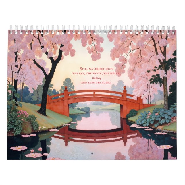 Calendário Serenity in Bloom Japanese Garden Wall Calendar (Capa)