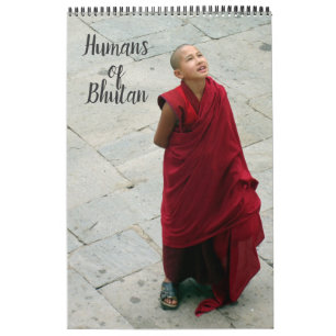 Calendário seres humanos do Butão fotografia