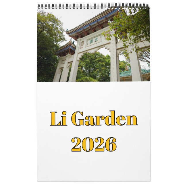 Calendário Série Li Garden: Viagem pelas Estações 2026 (Capa)