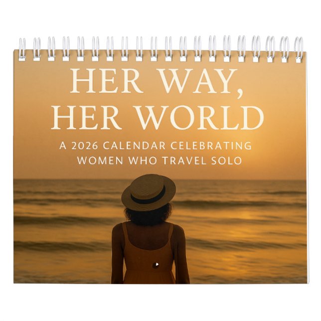 Calendário Seu Caminho, Seu Mundo: 2026 Solo Woman Traveler (Capa)