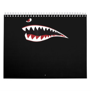 Calendário Shark Nose Art Green - Plano Militar Wwii
