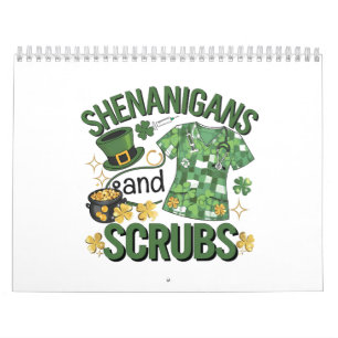 Calendário Shenanigans e Scrubs Enfermeira Enfermeira Rua do 