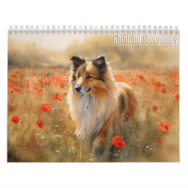 Calendário Shetland Sheepdog, qualquer ano