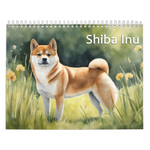 Calendário Shiba Inu qualquer ano