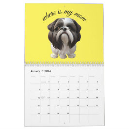 Calendário Shih Tzu - Onde Está Minha Mãe?
