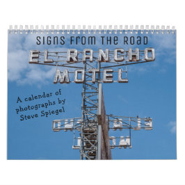 Calendário SIGNS FROM THE ROAD two Page MediumCalendar, White