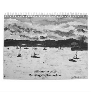Calendário Silhuetas 2026, Pinturas de Rauno JoksCalendar