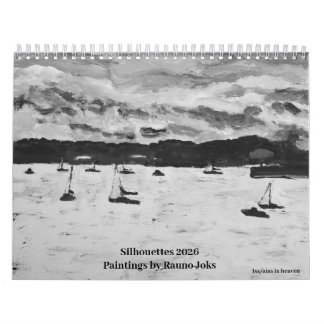 Calendário Silhuetas 2026, Pinturas de Rauno JoksCalendar