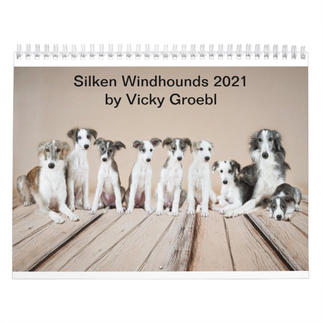 Calendário Silken Windhounds 221 por Vicky Groebl - Puppies 2 (Capa)