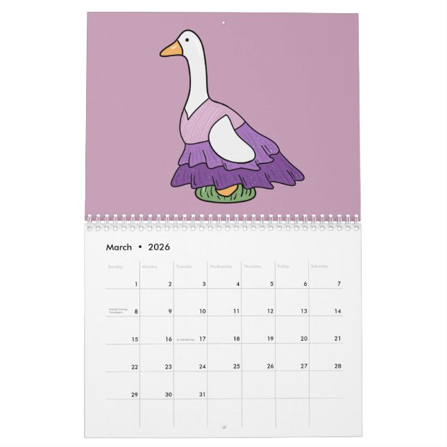 Calendário Silly Goose (Color Pop Version) (Mar 2026)