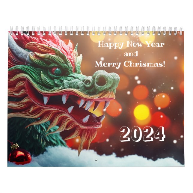 Calendário símbolo de dragão chinês 2024 (Capa)