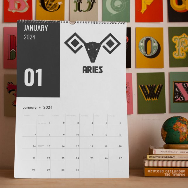 Calendário Símbolo Védico Zodíaco - Formulários Rashi Geométr (Criador carregado)