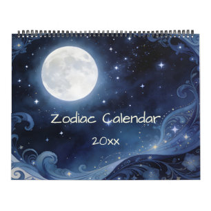 Calendário Símbolos do Zodíaco Impressionantes Baseados no Di