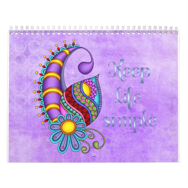 Calendário Simple Colorful Modern Motivation  (Capa)