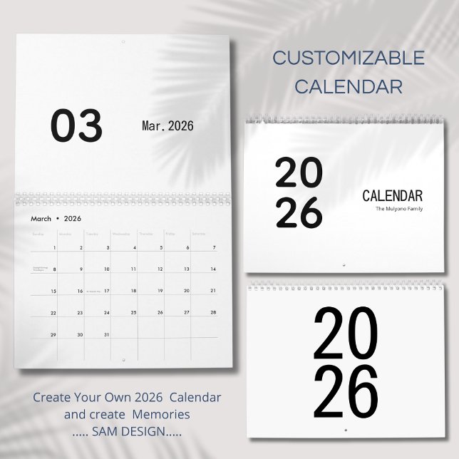 Calendário Simple Luxury calendar (Criador carregado)
