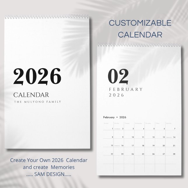 Calendário Simple Luxury Design (Criador carregado)