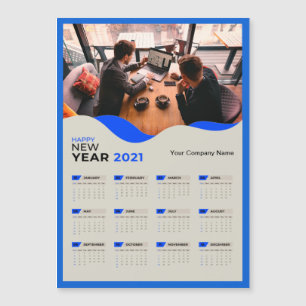 Calendário Simples 2021 Nome da Empresa Com Foto