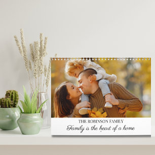 Calendário Simples Crie Seu Próprio Álbum de Fotos da Famíli