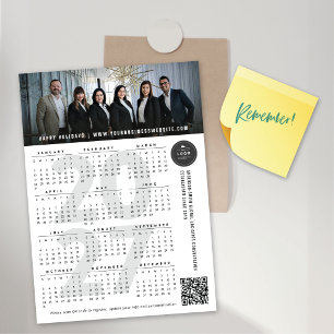 Calendário Simples de 2027 Foto Férias Cartão Magn