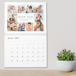 Calendário Simples Melhor Pai Fotomontagem