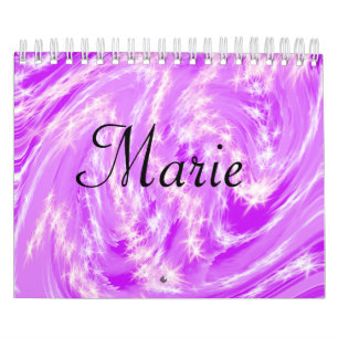 Calendário simples minimal leve rosa pastel adicione seu nome